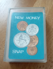 Vintage 1969 New Money Snap Card Game 50 Cards  Rules in Complete in Box VGC