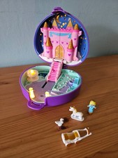 Vintage Polly Pocket 1992 Starlight Light Up Castle Figure Swan Horse Carriage