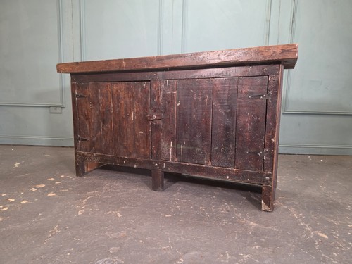 Large antique pine work - pine, bench/