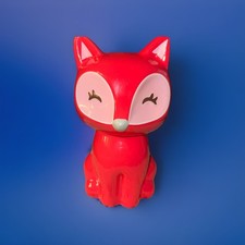 Sitting Red Fox Coin Piggy