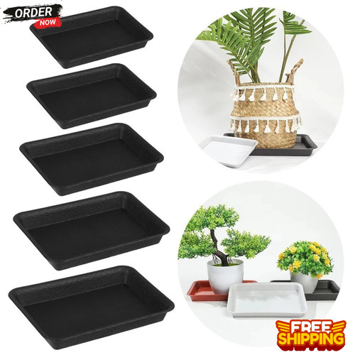 Square black plastic plant - square,