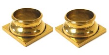Pair of Solid Brass Turned