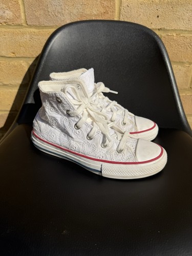 Heart pattern white - white, converse