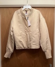 Tommy Hilfiger Women’s Clean Padded Bomber, Size S, Sand Colour, RRP £250