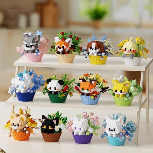 Cute animal potted - cute, building