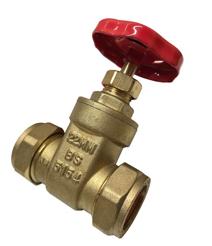 Pack 22mm gate valve - pack, of