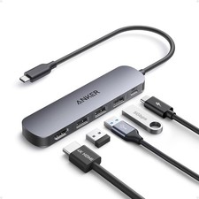 Anker USB C Hub 5 in 1 USB Hub for Laptops 4K HDMI Multiport Adapter w/ 90W Max