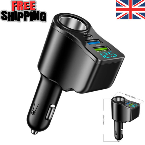 66w car charger dual - usb, fast