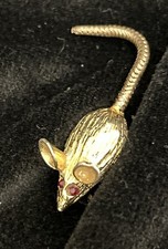 Vintage Mouse Brooch With Red