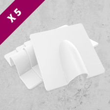 5 x White Brick Buster Plate