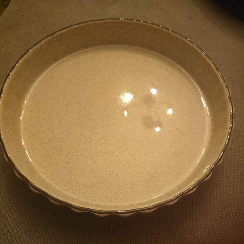 Poole pottery flan dish pie - pottery,