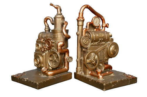 Pair steampunk gold - pair, of