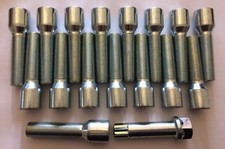 16 X TUNER + KEY 75mm LONG 50mm M12X1.5 THREAD WHEEL BOLTS FITS BMW 72.6