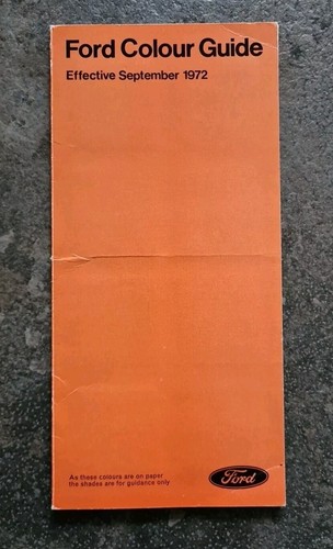 Ford colour guide 1972 - ford,