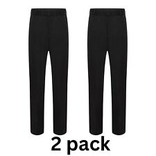 Boys Black School Trousers Slim Leg School Uniform boys school pants 2 pack