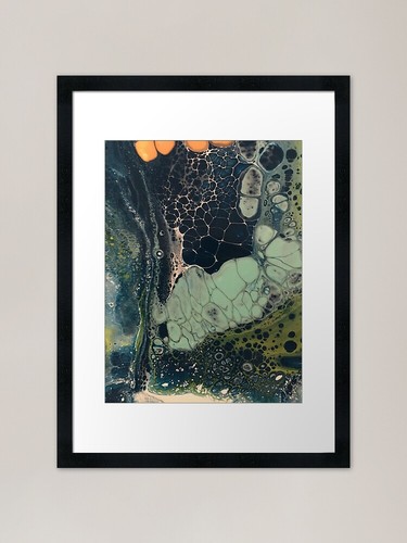Fluid painting framed - painting, art