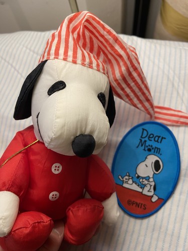 Snoopy sleeping plush - sleeping, red