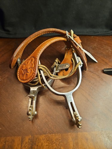 Vintage cowboy spurs with - cowboy,