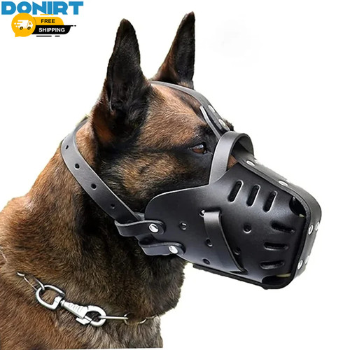 Leather dog muzzle basket - muzzle,