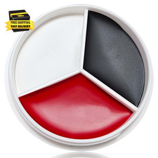 White Red Black Halloween Face Paint Makeup Kit, Professional Clown Joker Cream