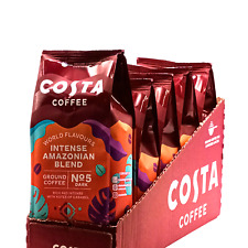 Costa Coffee Amazonian Blend Roast & Ground for Cafetiere & Filter, 5 x 200g