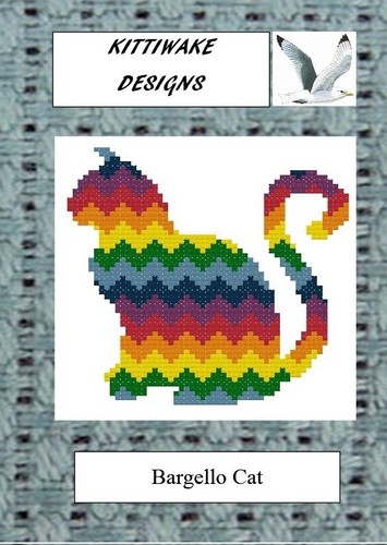 Bargello cat cross stitch kit - stitch,