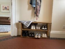 Hand crafted rustic reclaimed wooden shoe bench / shoe rack / shoe storage / hal