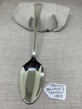 A Superb George III Solid Silver OE Dessert Spoon by Thomas Wallis 2 London 1800