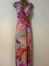 Temperley London Floral Drape Wrap Slinky Wedding Party Maxi Gown Dress UK 8 36