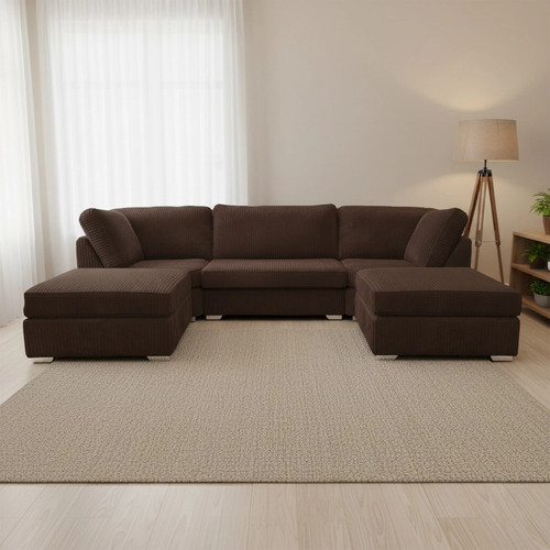 Modern shaped brown - brown, jumbo