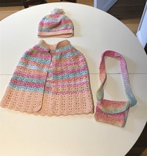 Crochet Shawl/Hat/Bag Set Handmade