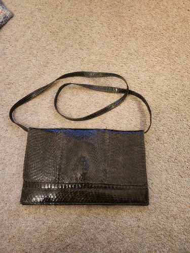 Vintage dark green snakeskin - dark,