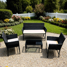 4-Piece Garden Sofa Set, Table