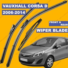 Front and Rear Wiper Blade Set For Vauxhall Corsa D 06-15 56 57 till 65 reg