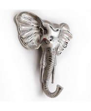  elephant head wall decor 23cm X 23cm, great gift, Small silver aluminium
