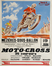 Bsa moto cross - moto-cross, poster