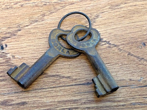 Pair early 1900s dorla keys - pair,