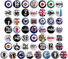 50 x Mod - Various Designs - BUTTON PIN BADGES 25mm 1 INCH | Jam Who Weller