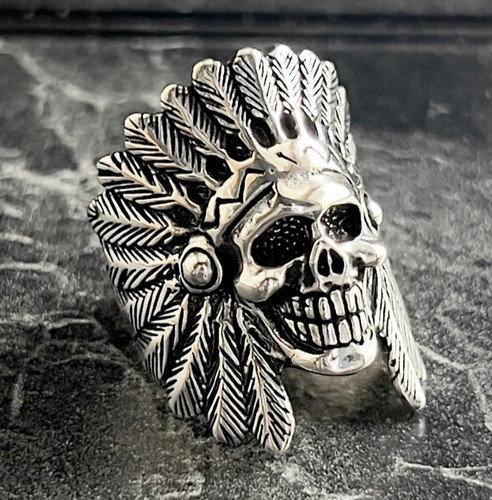 Men indian chief skull head - men,