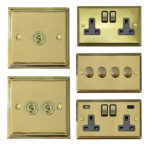 Deco plate polished brass - g&h,