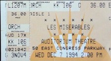 Les Miserables Ticket Stub