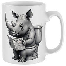 Funny Rhino Toilet Mug Gifting