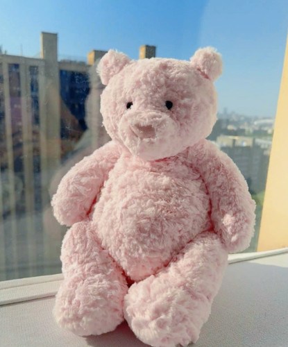 Jellycat leola pink bear 28cm - jellycat,