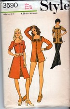 Vintage Style 3590 Sewing Pattern Dress Smock Size 16 Bust 38