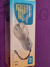 Lloytron Silver Flashlight With AM/FM Radio & Emergency Siren 