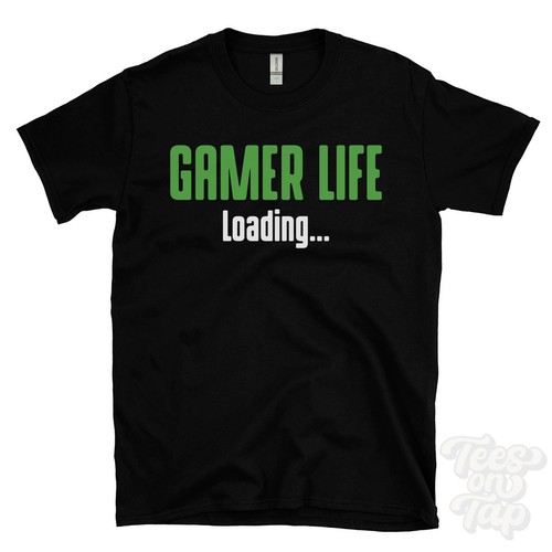 Gamer life loading t shirt - life, t-shirt