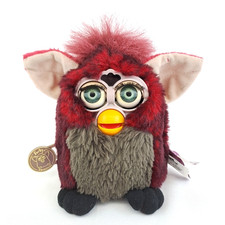 Furby Original 1999 (Model 70-800) Rare Red Wolf with Blue Eyes ~ Working