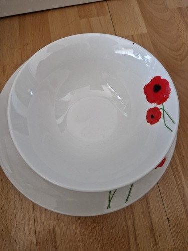 Poppy cereal bowls - 4,