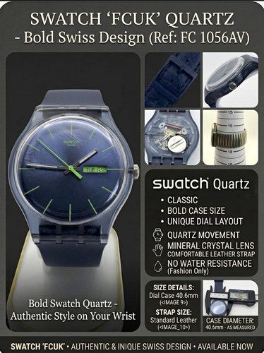 Swatch fcuk quartz - swatch, analogue