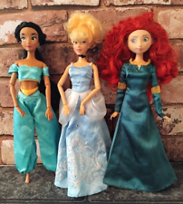 Disney Store Classic Princess Doll Bundle Merida Cinderella Jasmine Articulated